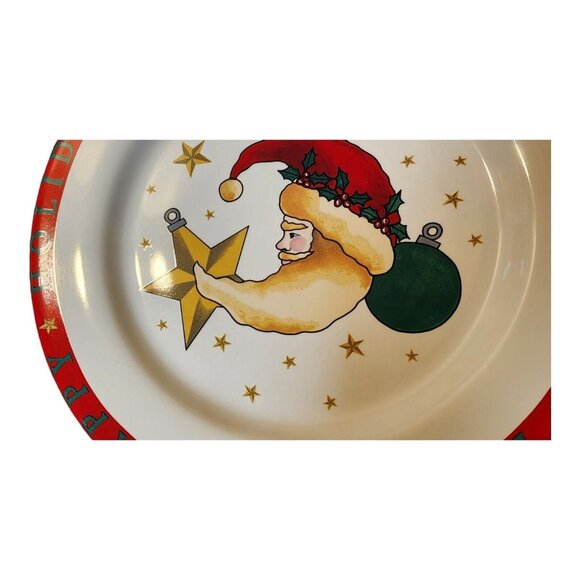 Vintage Signature Housewares Incorporated Stoneware Holiday Classic Santa Plate - Picture 2 of 4